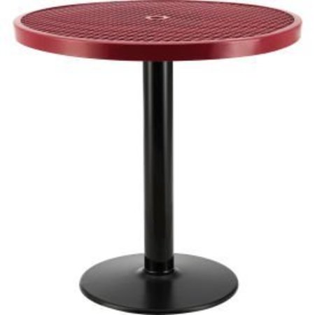 GLOBAL EQUIPMENT 36" Round Outdoor Counter Height Table, 36"H, Red 278002RD